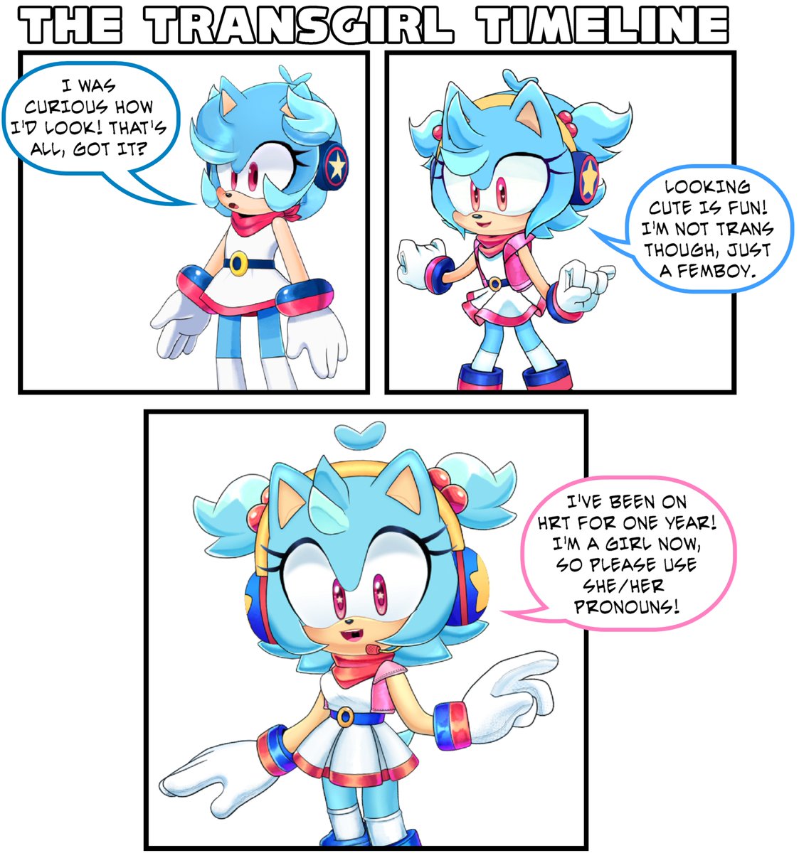 Fairly standard for most transgirls.

#transgender #sonicOC