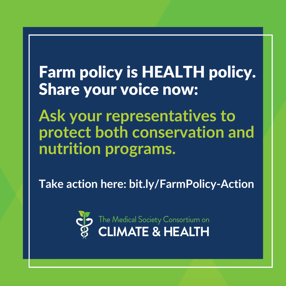 🚨 Action Alert 🚨 - In March, 81 organizations urged Congress to center health in upcoming farm policy discussions. Add your voice to this important issue today! Tell your representatives to prioritize both conservation and nutrition: bit.ly/FarmPolicy-Act… #HealthyFarms
