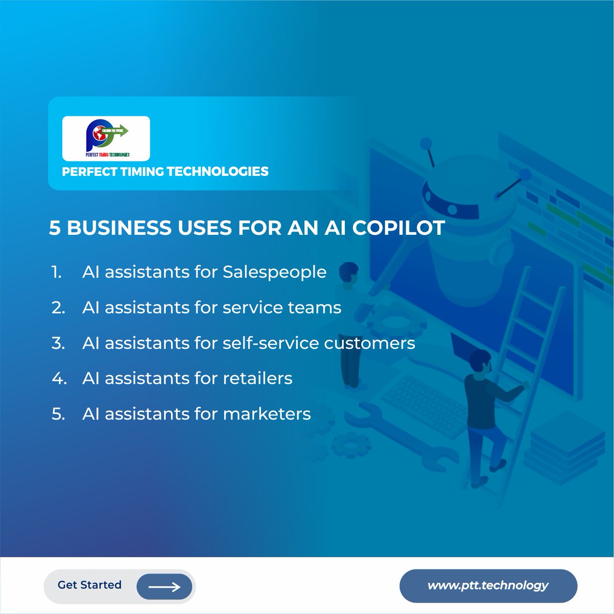 5 Business Uses for an AI Copilot

Read here: salesforce.com/in/blog/ai-ass… 

#PerfectTimingHolding #PerfectTimingTechnologies #AICopilot #BusinessApplications #AIAssistance #Salesforce #TechInnovation #AIIntegration #BusinessProductivity #DigitalTransformation #SalesSupport #AI