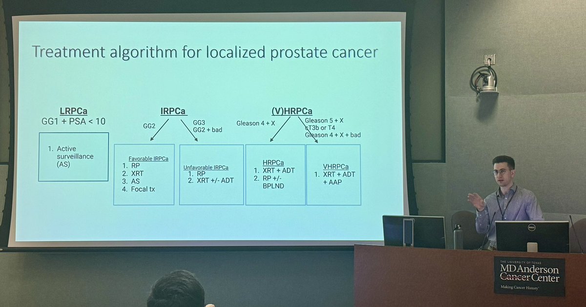 A treat to hear from the engaging and thoughtful @OncHahn on his approach to treating patients with localized prostate cancer! @MDAndersonNews