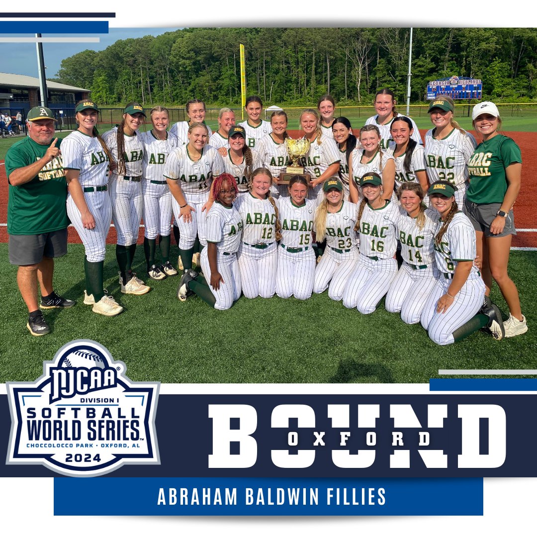Conference Champs ✅
District Champs ✅

Abraham-Baldwin defeats Florence-Darlington Tech to claim the Mid-Atlantic District title and advance to the 2024 #NJCAASoftball DI World Series! 🎟️👊

njcaa.org/sports/sball/2…