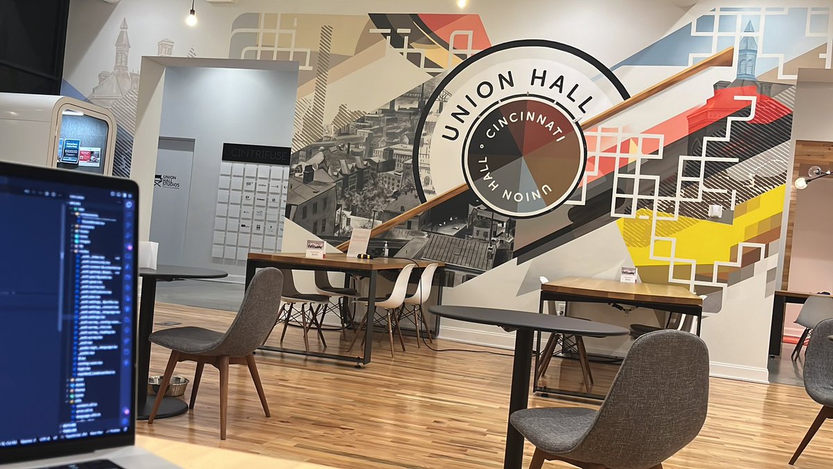 First day at my new coworking spot @UnionHallCincy
