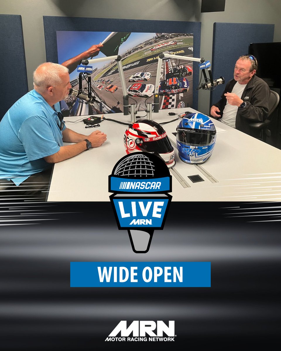 #NASCARLive Wide Open | 5/9/24 Follow along as: On this week's show @JeffStriegle joins @TheMikeBagley to discuss how he got his start with @MRNRadio. 📻Listen: mrn.com/nascarlive 🟢Spotify: nas.cr/3seSXXx 🍎Apple: nas.cr/3JBKC7i #AskMRN | #NASCAR