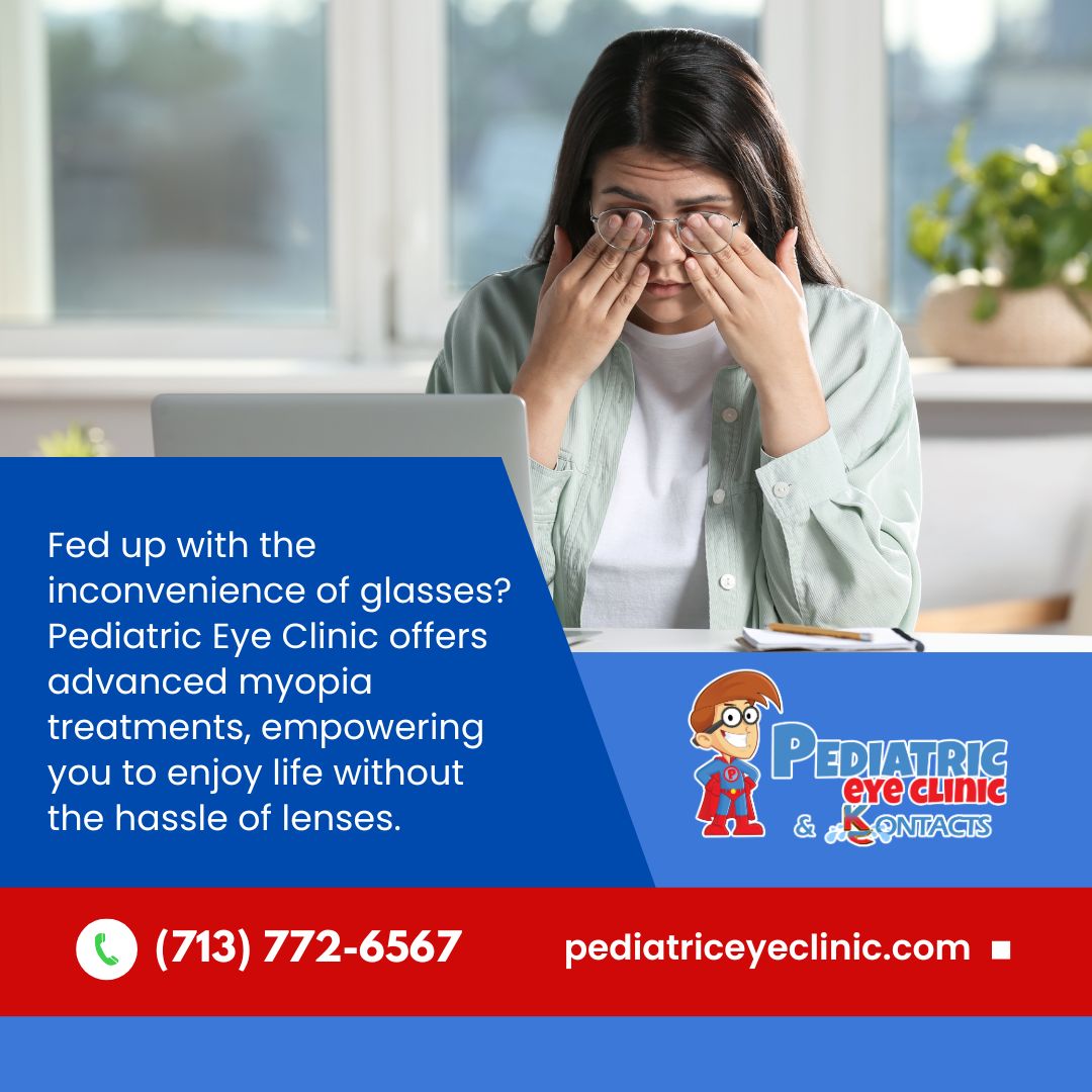 Fed up with the inconvenience of glasses? Pediatric Eye Clinic offers advanced myopia treatments, empowering you to enjoy life without the hassle of lenses. 👁️💼 

Eye health for THE WHOLE FAMILY!
👉 pediatriceyeclinic.com
📞 (713) 772-6567 📱 SMS: (713) 772-6567

#Glasses ...