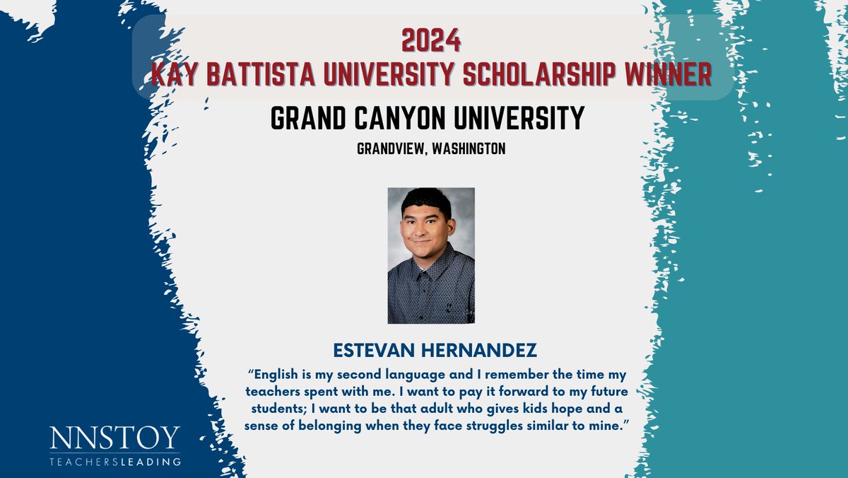 Congrats to Marianna Magdaleno and Estevan Hernandez for winning the Kay Battista high school and university scholarships!