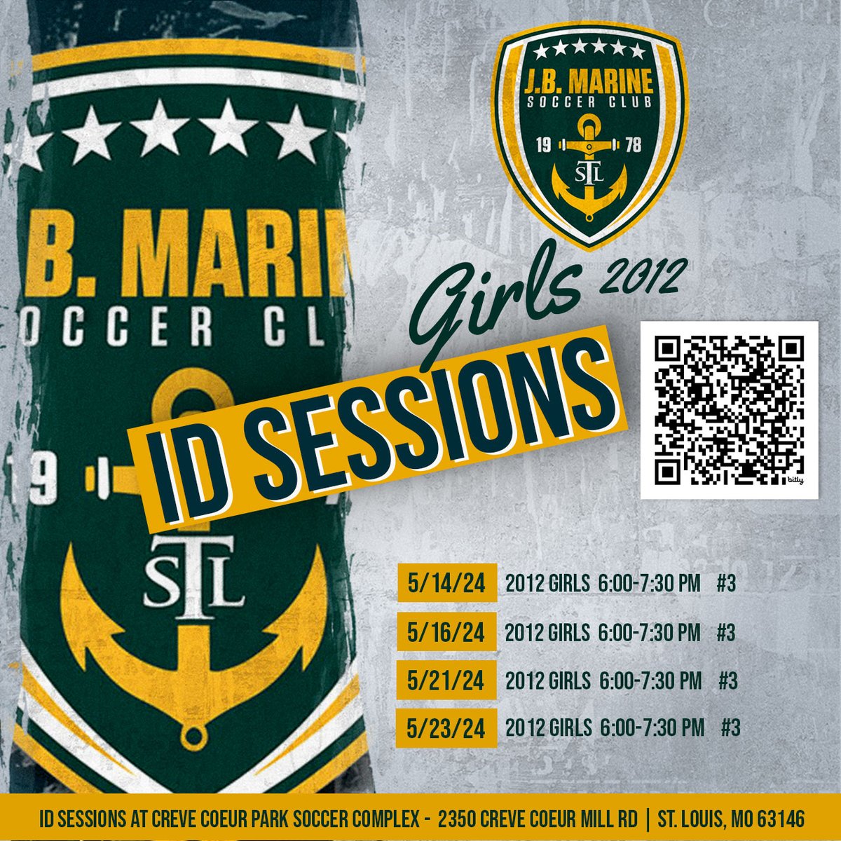 ⚽ NEW 2012 GIRLS OPEN ID SESSIONS ANNOUNCED! Check out our website today at bit.ly/JBMarineIDSess… for the latest information and how to register for ID sessions.