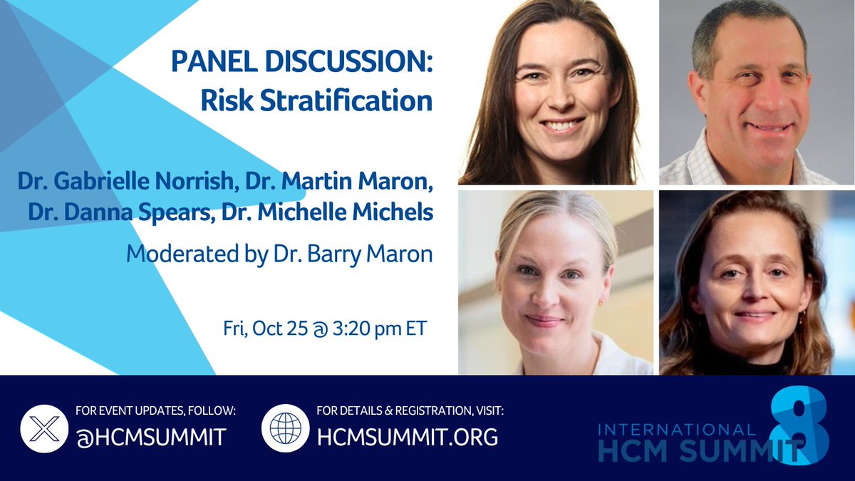 🚨 Only 6 months until #HCMSummit8! Join leading experts like #MichelleMichels, @dannaspears & @glnorrish for cutting-edge talks on all aspects of #hcm like risk stratification for #suddencardiacdeath. Tickets at hcmsummit.org #cardiotwitter #hypertrophiccardiomyopathy
