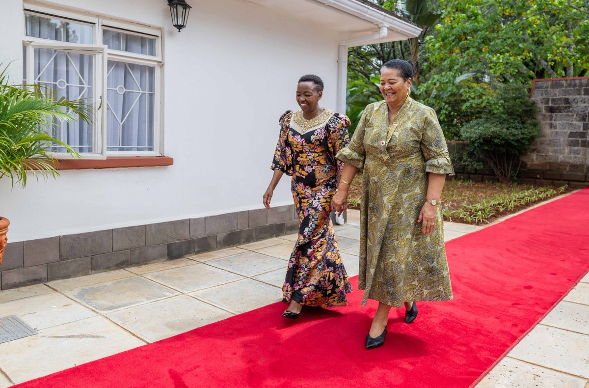 First Lady @MamaRachelRuto this afternoon hosted H.E. Mrs Sustjie Mbumba - First Lady of Namibia, Madame Philile Thulile Dlamini - Spouse of the Prime Minister of Eswatini, H.E. Mrs Roman Tesfaye Abneh - Former First Lady of Ethiopia and H.E. Mrs Janeth Magufuli - Former First…