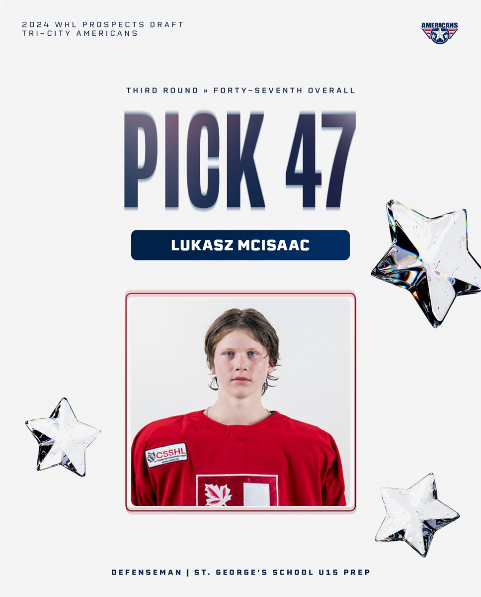 With the 47th overall pick in the 2024 WHL Prospects Draft, we are proud to select defenseman Lukasz McIsaac from St. George's School U15 Prep. #WHLDraft
