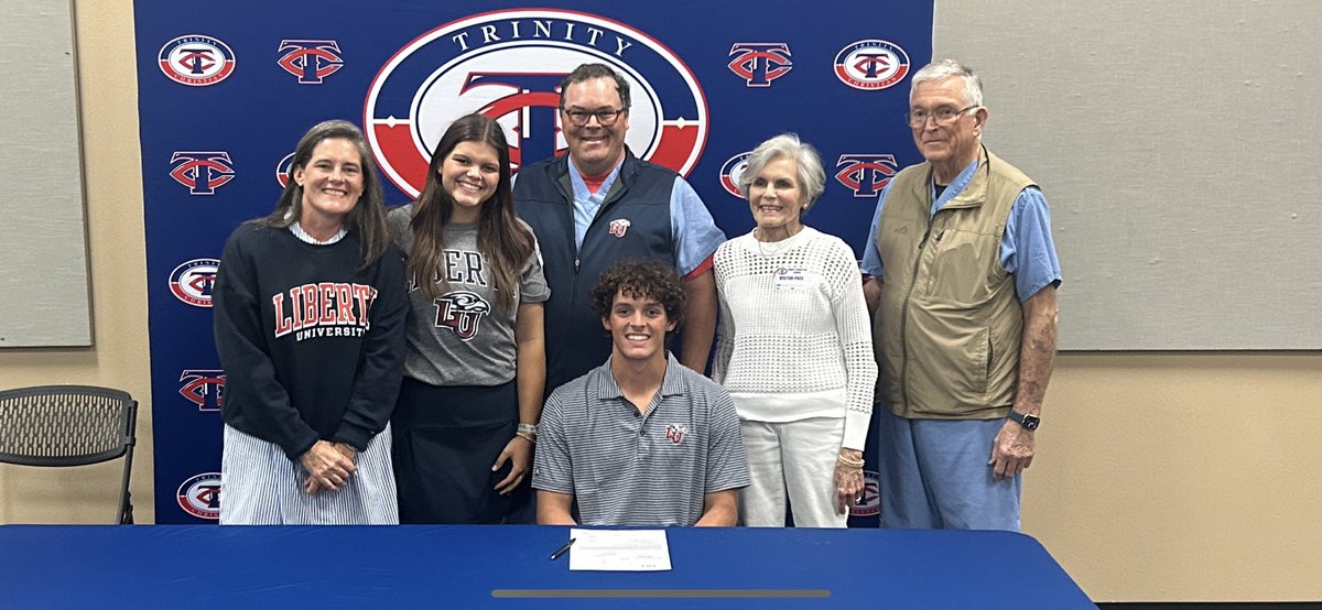 Trinity Christian’s Jake Nicholson signed with Liberty University for Track and Field! Congrats!