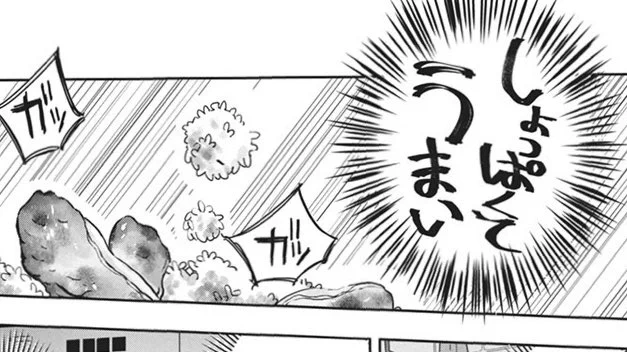 トレンドになってるドカ食い漫画ちょっと試し読み読んでみたけど、「しょっぱくてうまい」っていうラブやん並の語彙力ない味の感想すき
頭で変に捻って回り道してから絞り出すまわりくどくてひねくれた芸能人の食レポのよか、こういうのでいいんよ 