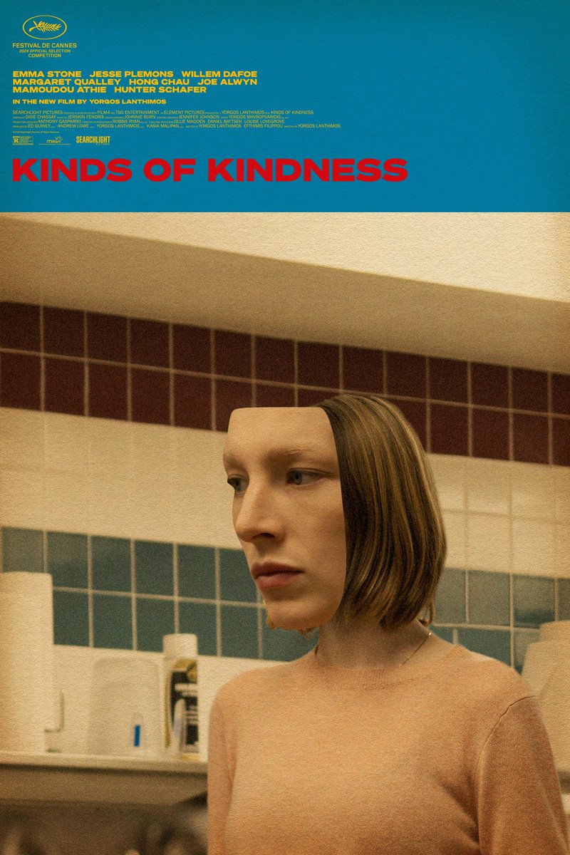 new poster of 'KINDS OF KINDNESS' a film by yorgos lanthimos starring hunter schafer.