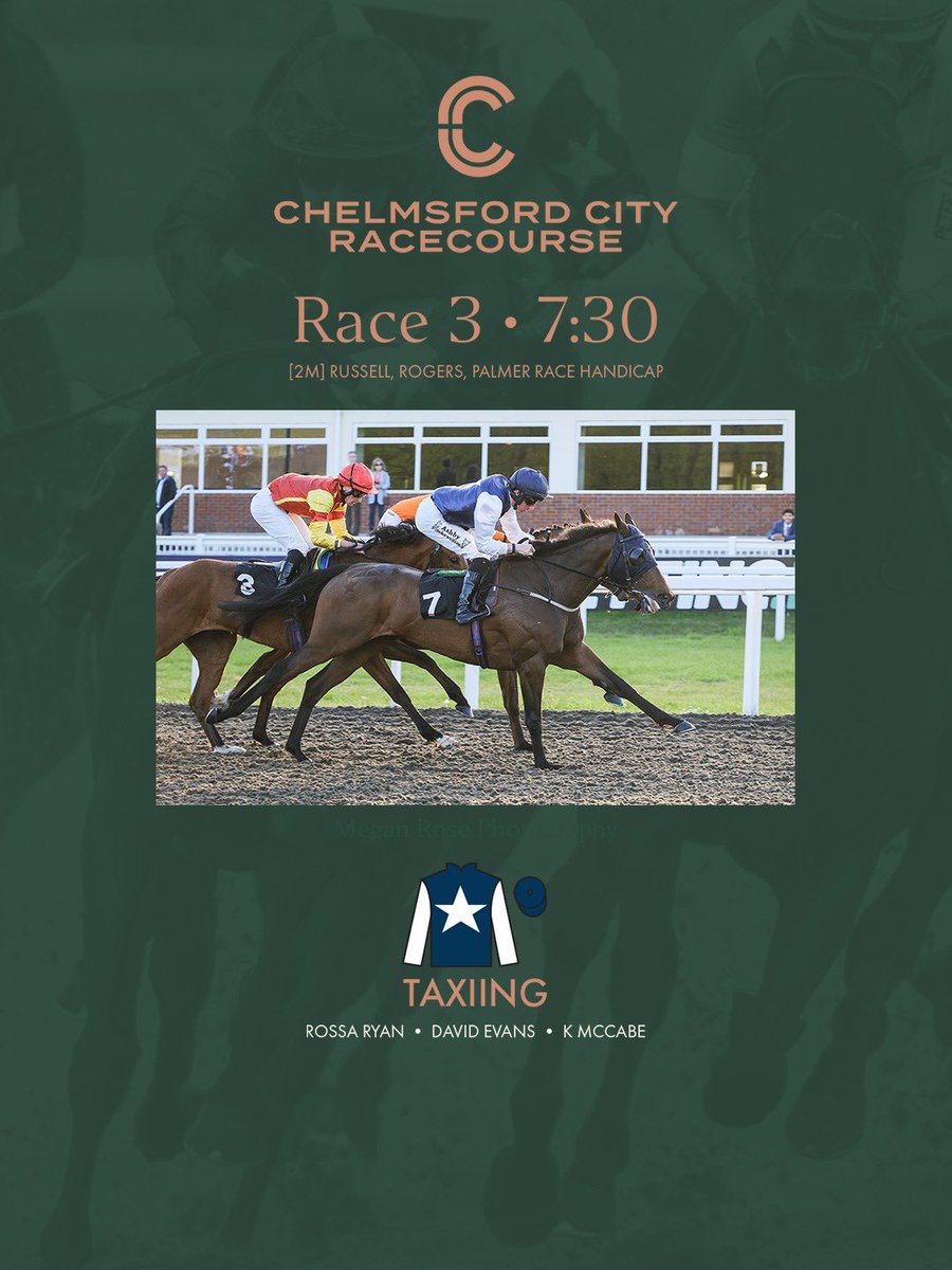 7:30pm Result: Congratulations to Taxiing who wins the “Russell, Rogers, Palmer Race Handicap” (T) David Evans (J) Rossa Ryan (O) K McCabe 1️⃣ Taxiing 2️⃣ Further Measure 3️⃣ Grand Duchess Olga