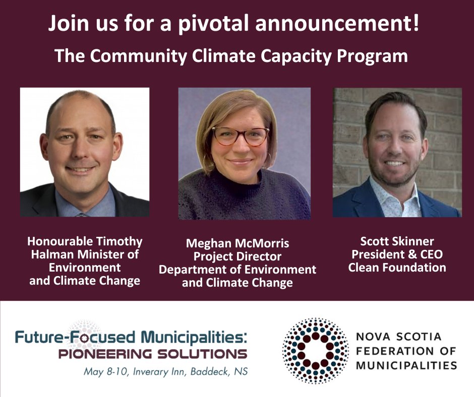 🌊 Don't miss the Community Climate Capacity Program announcement by Timothy Halman, Minister of Environment and Climate Change, and Scott Skinner, CEO of Clean Foundation. Stay tuned as Meghan McMorris outlines the strategy to safeguard coastal communities. #CoastalProtection