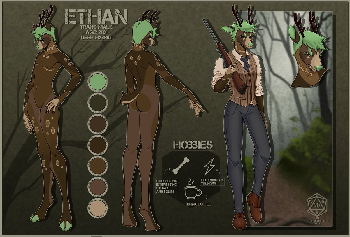 NorthNorthzi's tweet image. I&apos;m in love with this reference I made

i made this artwork for LethargicLeon (telegram)

in the comments I&apos;ll leave the delivery queue for the orders

pls interact with the post to help me ^^

#furryreference #furrydeer