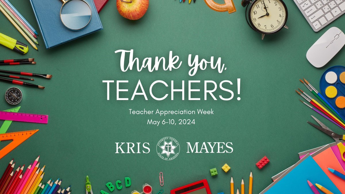 Teachers make a huge difference in our lives. I'm grateful for my amazing teachers in Prescott public schools, my mom who was also a teacher, and all the amazing educators serving in our state today. Thank you for everything you do! #TeacherAppreciationWeek