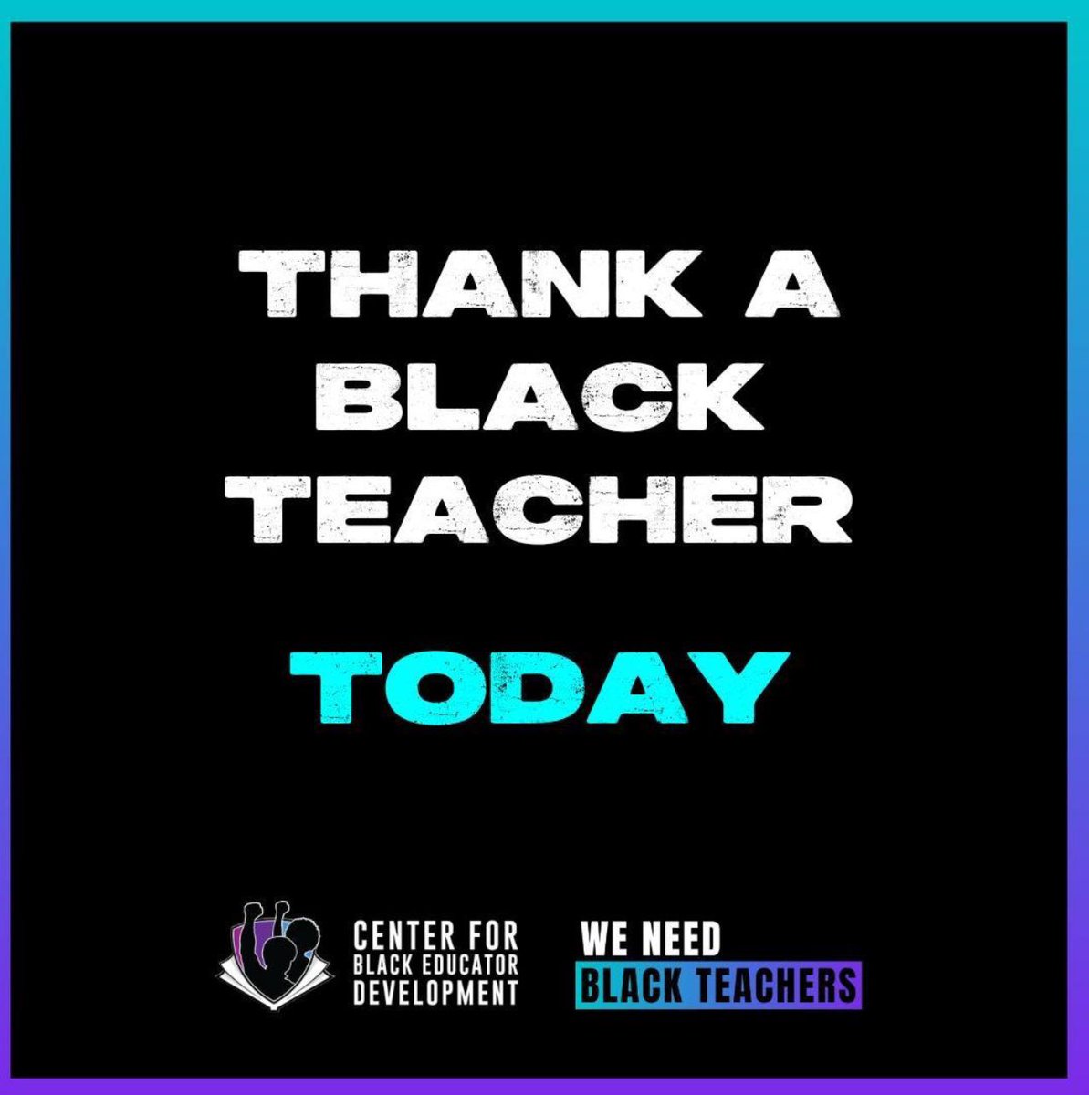 I am who I am because of Black women who poured into me my 1st two years in education. Kecia Ryan, Renee Stancil, Sharon Pullium, Gail Petersen, Sandra Mack (RIP), and numerous others. Black women educators paved the way for all educators. #thankaBlackteacher
