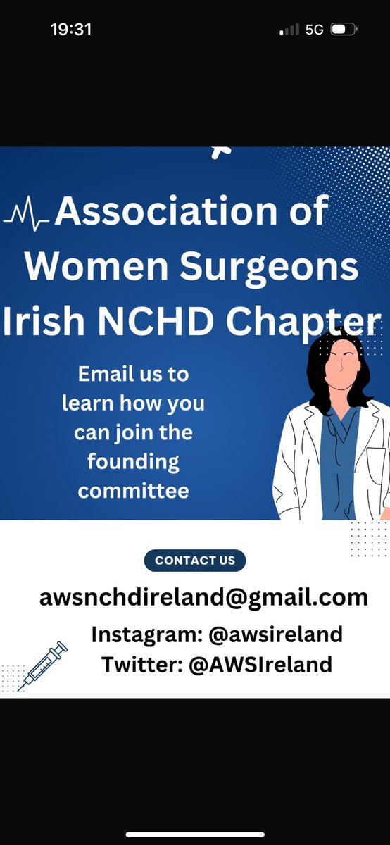 AWS Ireland chapter is back on track and we want NCHDs from across all surgical specialities/ grades/ hospitals to get involved! Make history by applying for the first committee! Applications close May 25th