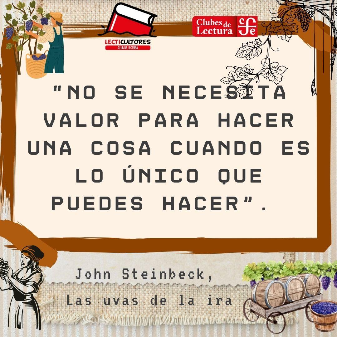 #lectifrase 
#LasUvasDeLaIra #johnsteinbeck 
#LecturaDeLaSemana
#LibroRecomendado
#LeerTransforma
#ComunidadesLectoras
#ClubesDeLecturaFCE 
#LecticultoresClub 
#SoyLecticultora #Leer #Books
#Literatura #RepúblicaDeLectores
#Instabook #Bookstragram #ilovebooks #bookgram #booklover