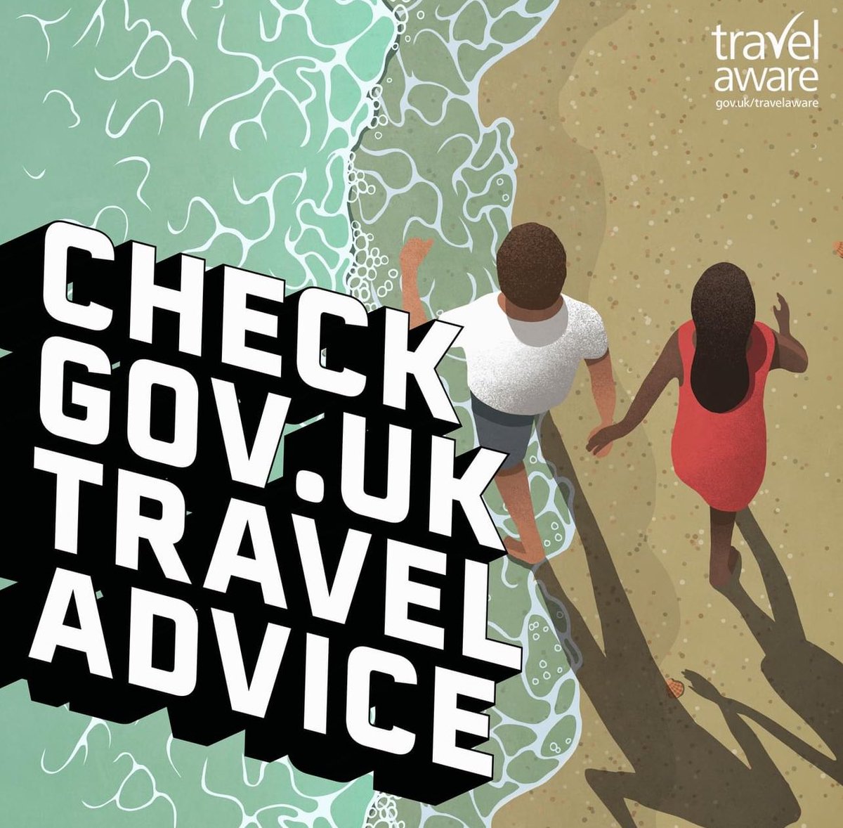 Going abroad? 
Check the travel advice for your destination: 
💻 When you book 
📧 Sign up for email alerts to get all the latest updates 
Find them here 👉 ow.ly/bIBE50PSoPB
#TravelAware
