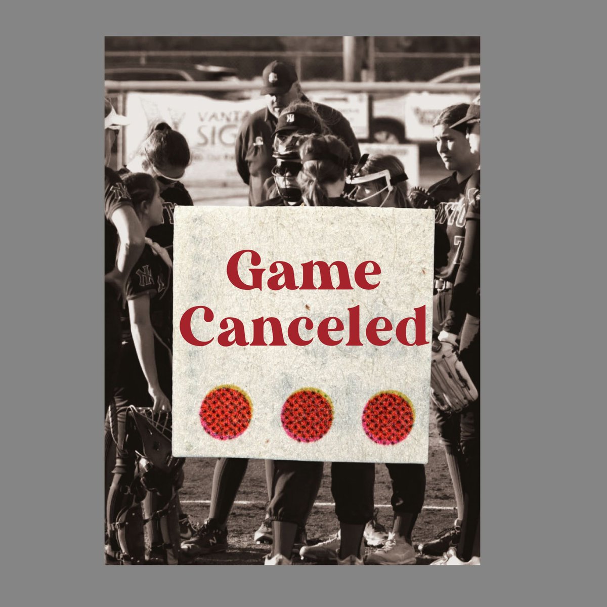 NewtonSoftball's tweet photo. Newton Softball game is canceled and moved to tomorrow! Same time and same location! https://t.co/nJnOM1ZH0I