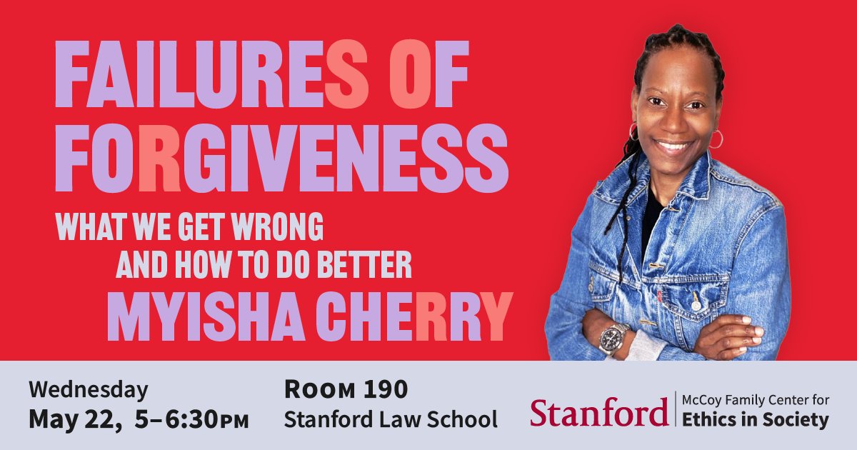 If you are in the Bay Area in a couple of weeks, stop by Stanford University for what I'm sure will be a good time. I'll be in conversation with the brilliant @jennifermmorton. More Information: ethicsinsociety.stanford.edu/events/failure…