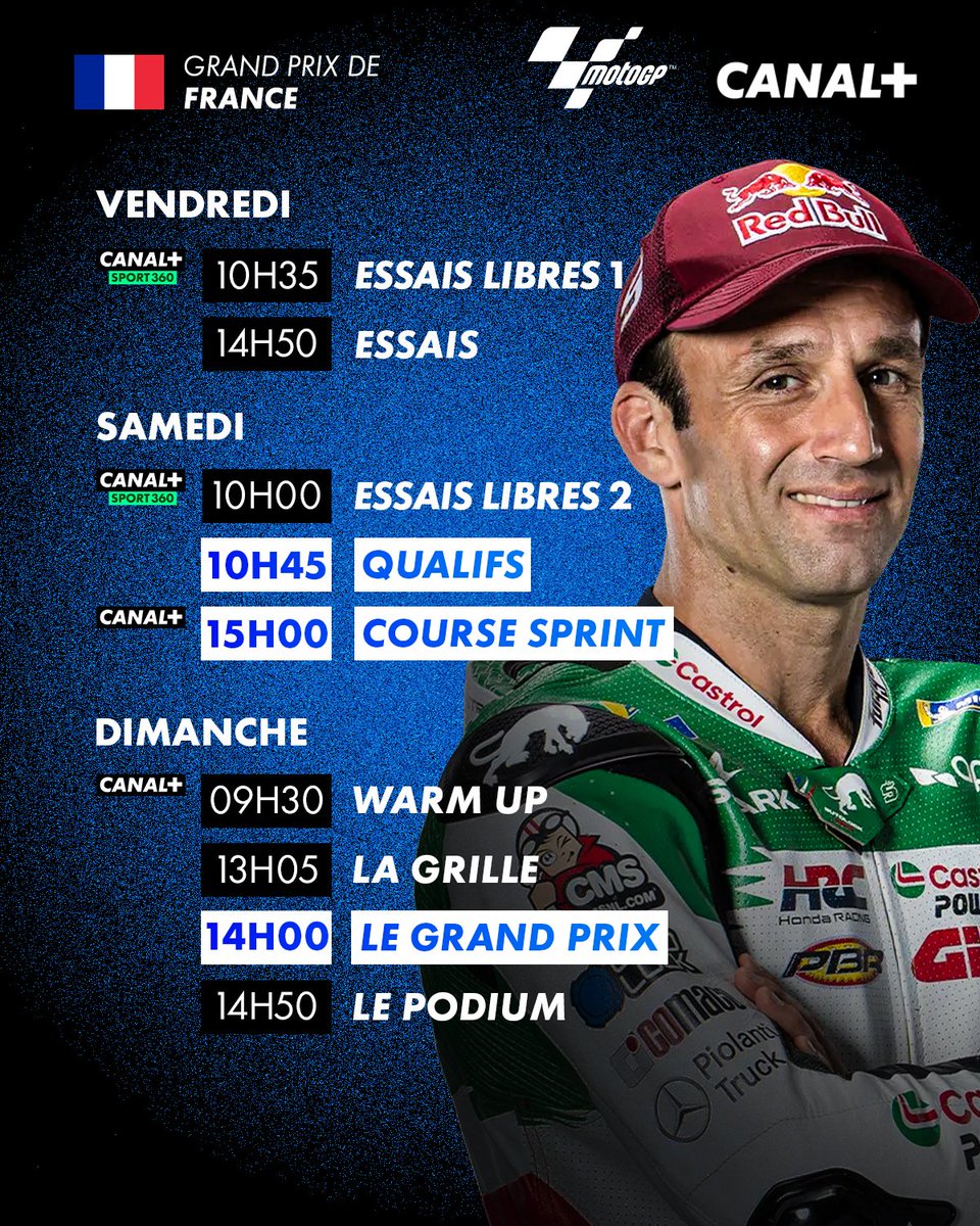 Cette semaine le RDV est à domicile 🇫🇷🥖 Le programme du #FrenchGP 👇 #MotoGP