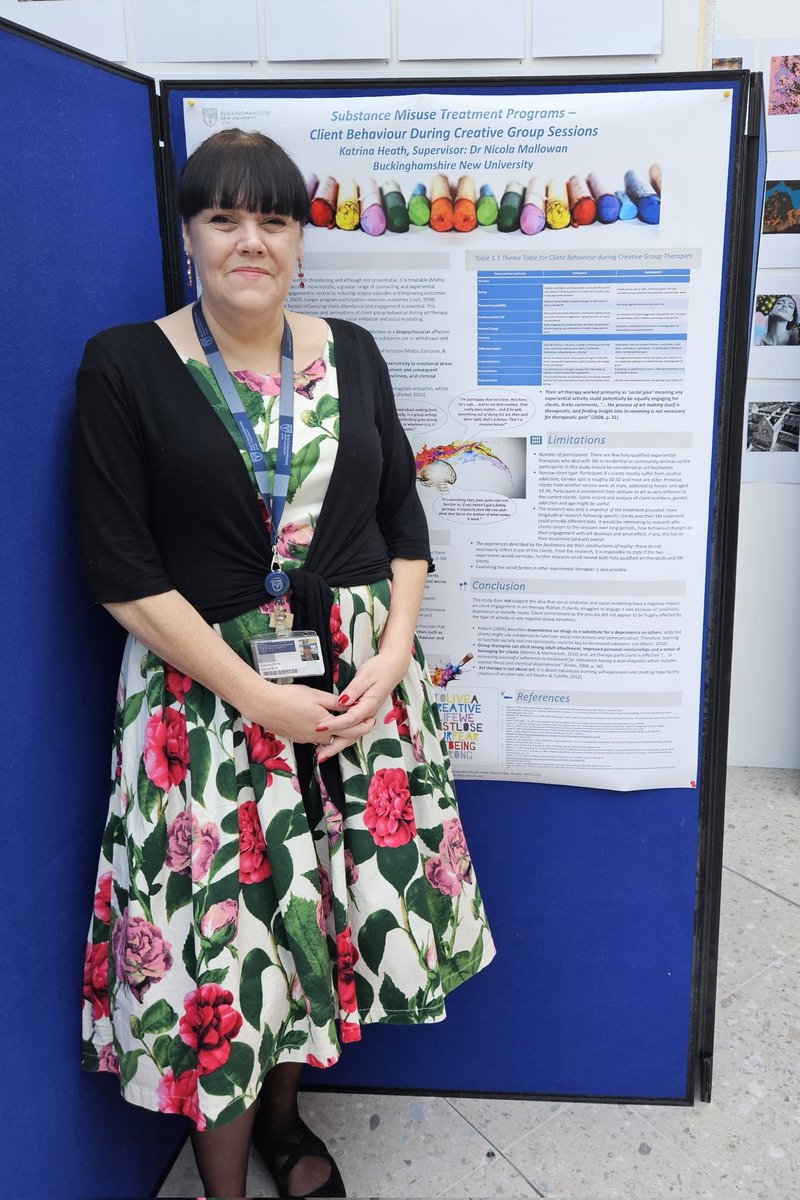 With my poster at the @_BNUni inaugural Drug and Alcohol Conference with @TheOasisCharity today. Rammed with inspiring professionals and impactful lived experiences from the Wellness Warriors 💪