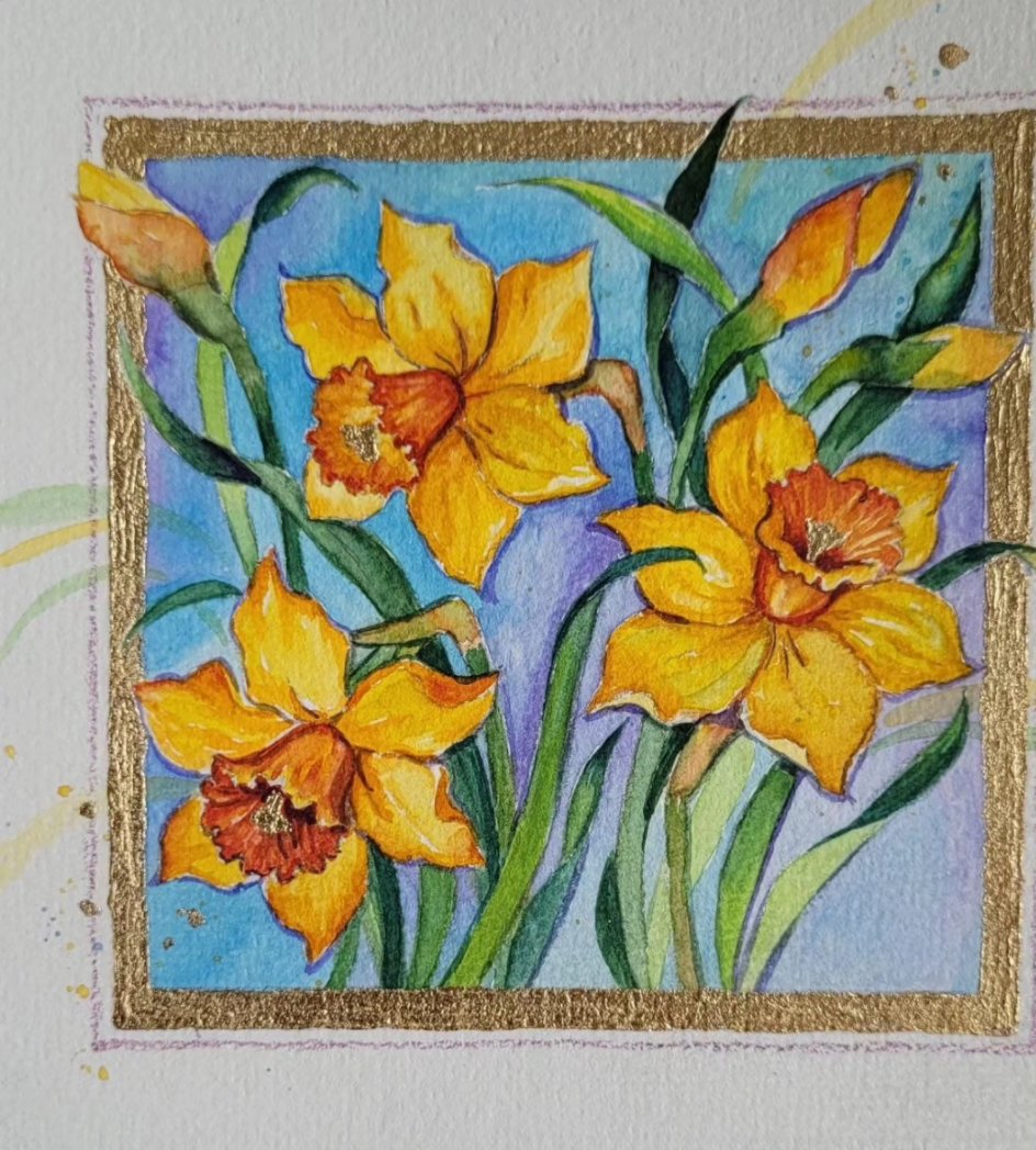 za_etss's tweet photo. Flowers are in bloom but it's still snowing🥲❄️🌷❄️

#watercolor https://t.co/D3L13gBTfY