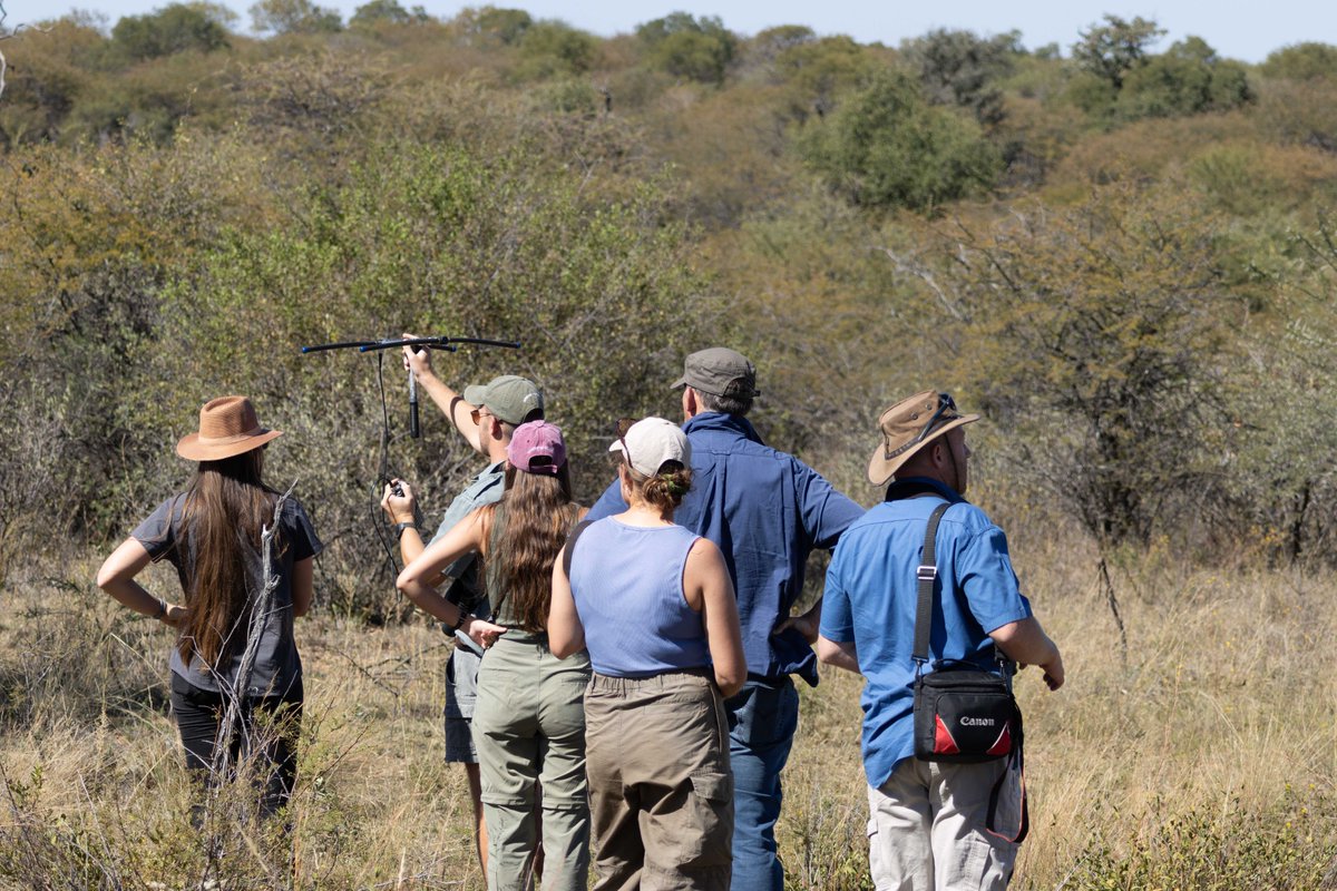 Student field trip learning about radio tracking, collars, bomas and more: