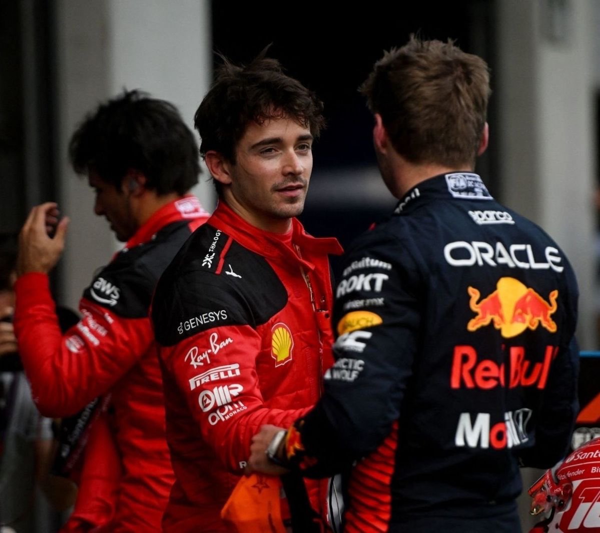 “Let's waste time-
Chasing cars,
Around our heads” 

#MaxVerstappen #CharlesLeclerc