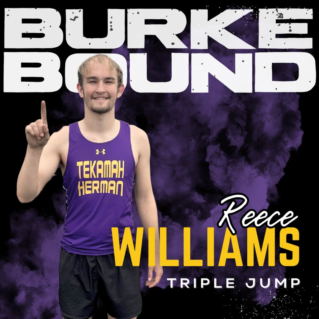 The first two tickets to state have been punched! We have two DISTRICT CHAMPIONS! 🥇🥇 Congratulations to sophomore Emily Stansberry for winning the high jump with a jump of 5' and to senior Reece Williams for winning the triple jump with a jump of 42-10.
