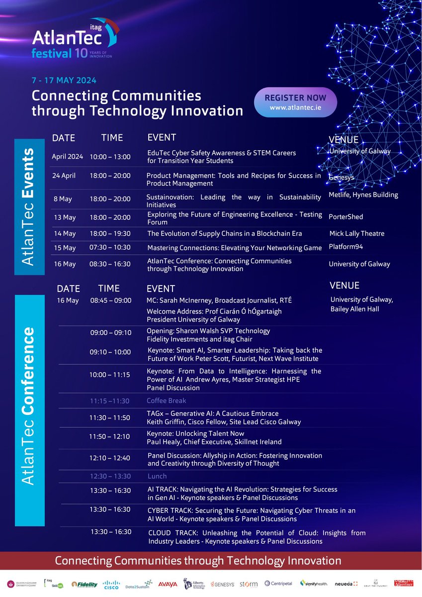 AtlanTec (@atlantecfest) on Twitter photo Check out <a href="/itagTech/">itag - Innovation Technology AtlanTec Gateway</a> AtlanTec Festival 2024 programme below! For more information and to register for tickets visit ➡️
eventbrite.ie/e/atlantec-fes… Check out <a href="/itagTech/">itag - Innovation Technology AtlanTec Gateway</a> AtlanTec Festival 2024 programme below! For more information and to register for tickets visit ➡️
eventbrite.ie/e/atlantec-fes…