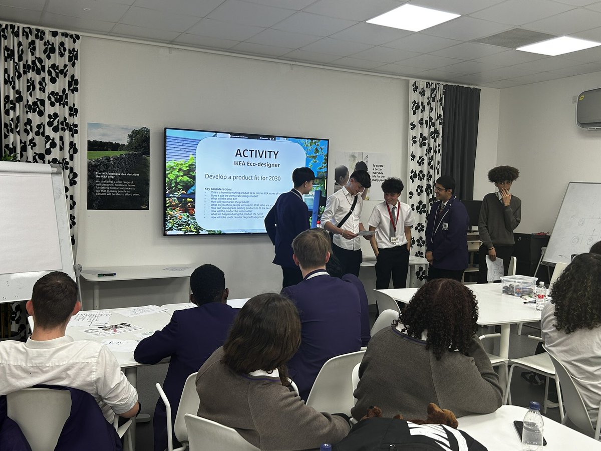 Thanks to <a href="/IKEAUK/">IKEA UK</a> for their session today on #sustainable #design and careers within their company.  #dt <a href="/AldersleyCEIAG/">aldersleycareers</a> <a href="/MrArcherAHS/">Mr Archer</a>