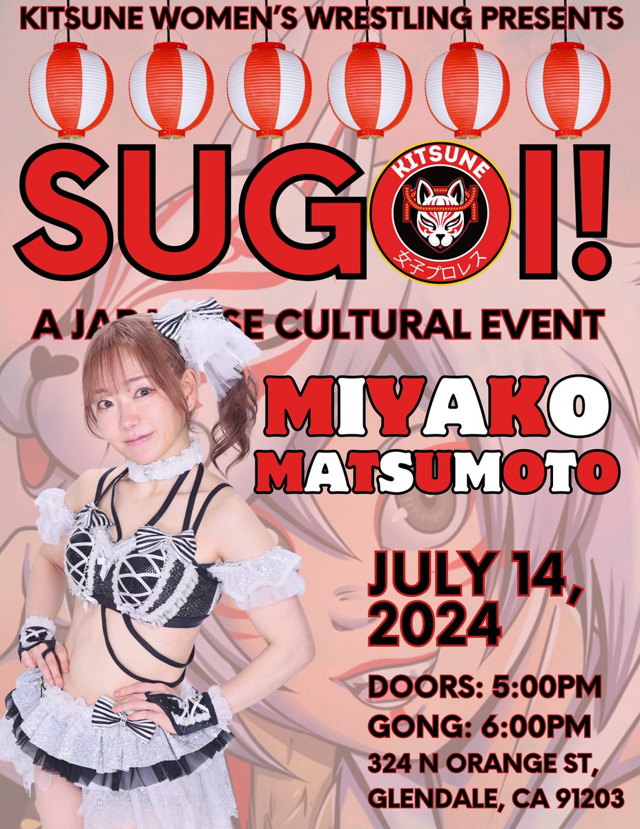 TALENT ANNOUNCEMENT: She is back! One of our favorites, @MatsumotoMiyako, is back on July 14th at #SUGOI! What kind of fun and wild times will she bring to Glendale, CA? Tickets available now: Sugoi.eventbrite.com