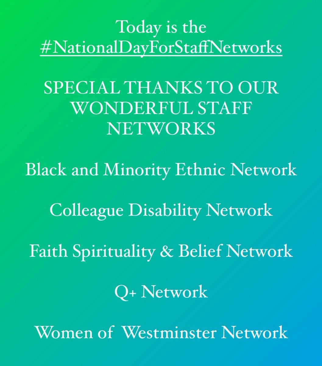 Grateful for the dedication of our university's staff networks on this National Day of Staff Networks. Thank you for fostering inclusivity and belonging. #EDI #WeAreWestminster