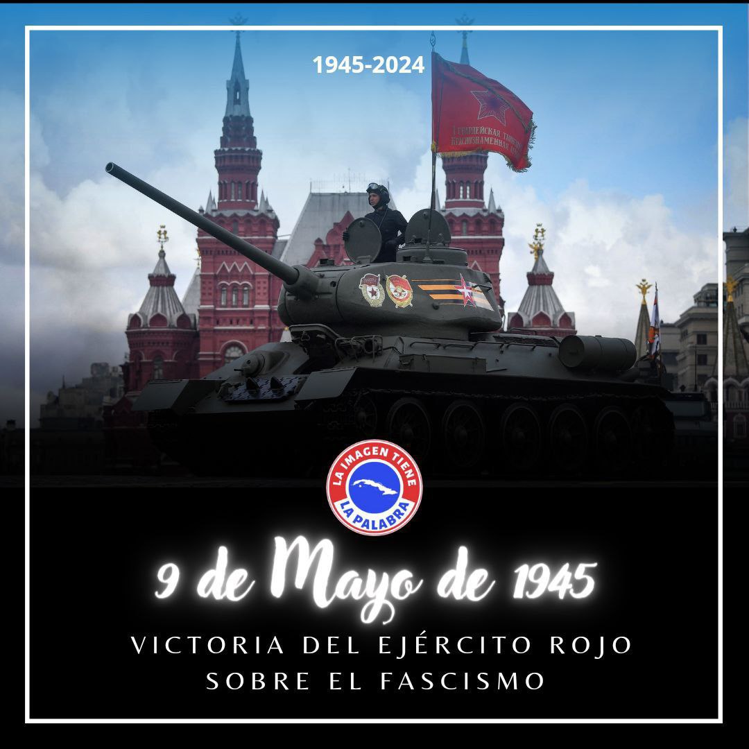 Cada #9Mayo Rusia celebra con un gran desfile militar, la victoria sobre el facismo. En el 79 Aniv. y ha escasos días de la toma de posición presidencial de Putin, desde Cuba le enviamos muchas felicidades. #DeZurdaTeam