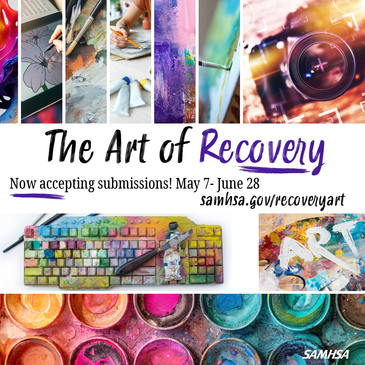 🎨 Calling all artists in recovery! The @SAMHSA Office of Recovery is accepting submissions now through June 28 for the 2024 Art of Recovery project from artists with lived or living experience. Submission form: samhsa.gov1.qualtrics.com/jfe/form/SV_6S…