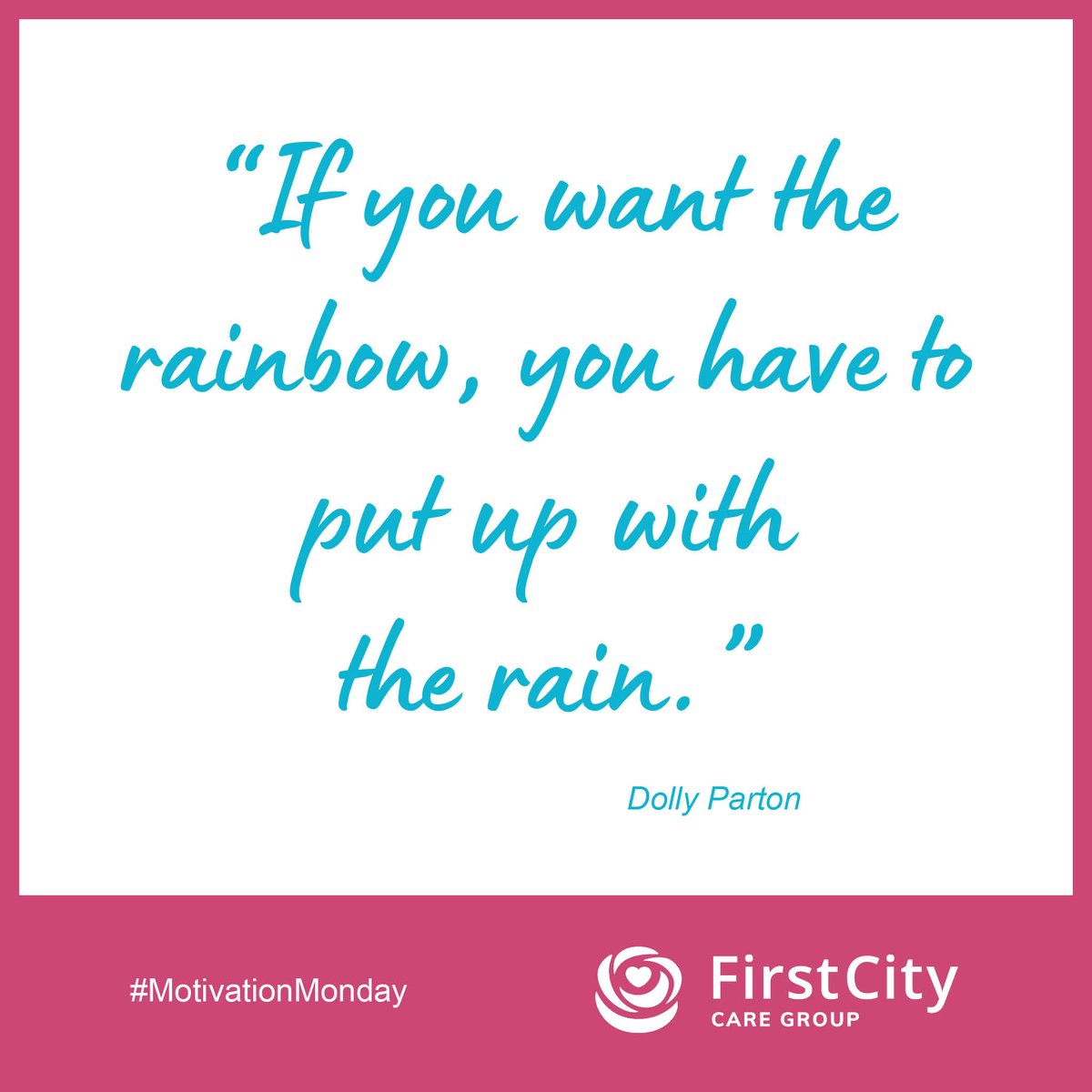 “If you want the rainbow, you have to put up with the rain.” 

#motivationmonday #motivationquotes #inspirationalwords