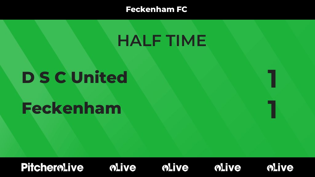 HALF TIME: D S C United 1 - 1 Feckenham #DSCFEC #Pitchero pitchero.com/clubs/feckenha…