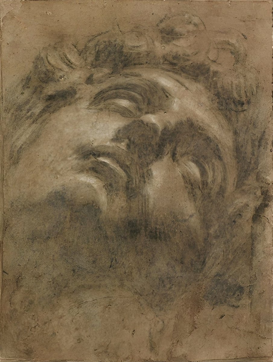 He especially liked Giuliano Duke of Nemours, I suppose. He made forty (40) drawings after Michelangelo's Medici tombstones figures, and sixty after Casa Buonarroti's Two Fighters. That's quite the dedication.