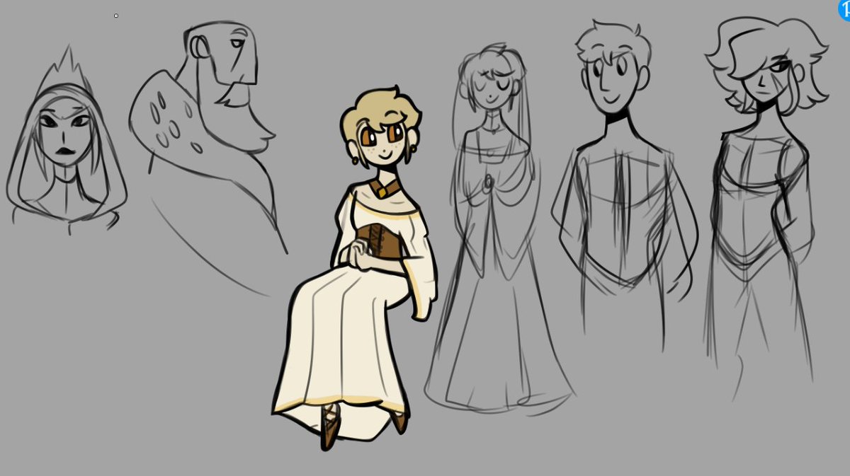 Character line-up Designing humans is gonna be a chore I hate doing clothes