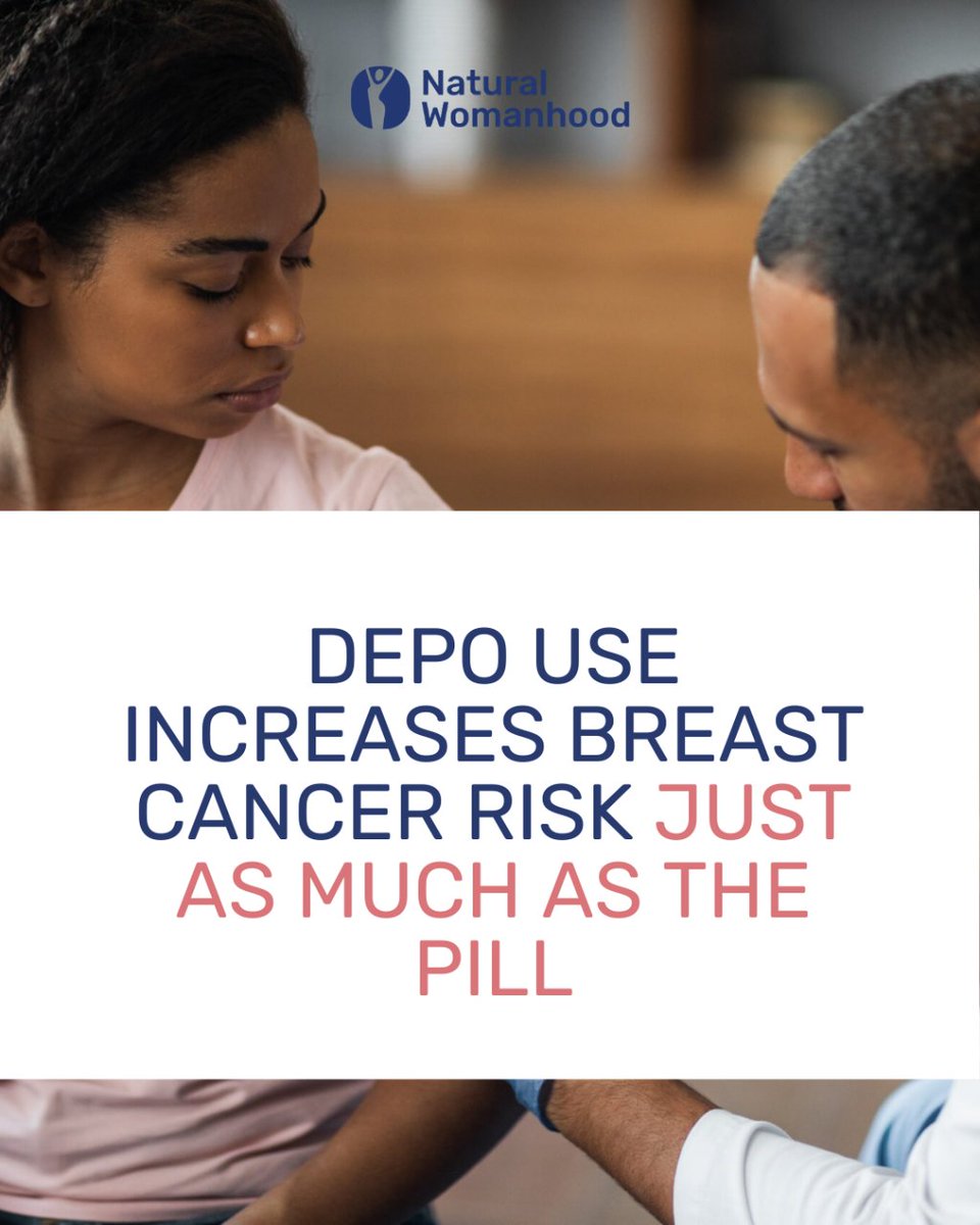 The lack of estrogen in Depo (and other forms of progestin-only birth control) was hypothesized not to increase breast cancer risk like the pill does but the facts tell a different story. 
Learn more and access the studies: naturalwomanhood.org/depo-provera-b…
#birthcontrolissues #cancerrisk