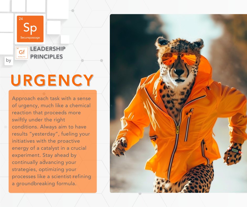 SecurePassage24's tweet image. Leadership Principle #2: We embrace urgency. Not to do things in a rush, but rather to move fast with focus, bringing our grit and tenacity to bear for customers and partners. At Sp, we get "it" done!💼

securepassage.com

#SecurePassage #Urgency