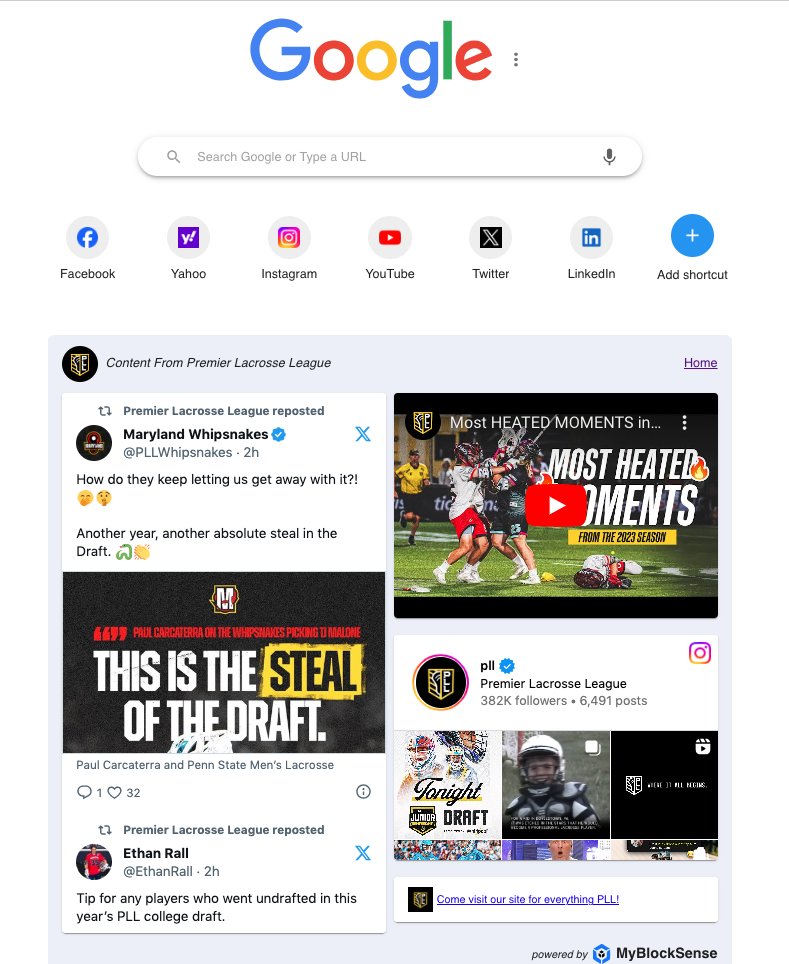 BlockSenseToken's tweet image. 🎉 Attention Lacrosse Fans! 🥊

Exciting news! We&apos;re thrilled to announce that PLL content is now beautifully curated on our new tab page! 🌟Dive into the action and stay updated with all things PLL right at your fingertips. PLL Team sites to follow! 🚀 #PLL #Lacrosse…