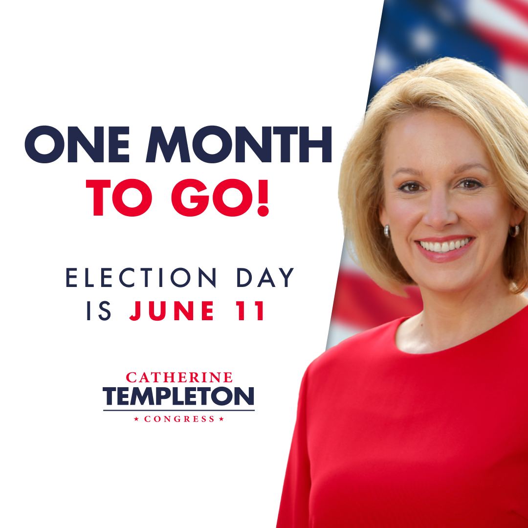 In ONE MONTH we are bringing back REAL conservative leadership to the Lowcountry—but you’ve got to do your part:

→ Last Day to Register to Vote: May 12
→ Early Voting: May 28 - June 7
→ Election Day: June 11

Make a PLAN & grab a few friends—WE’VE GOT AN ELECTION TO WIN! 🇺🇸
