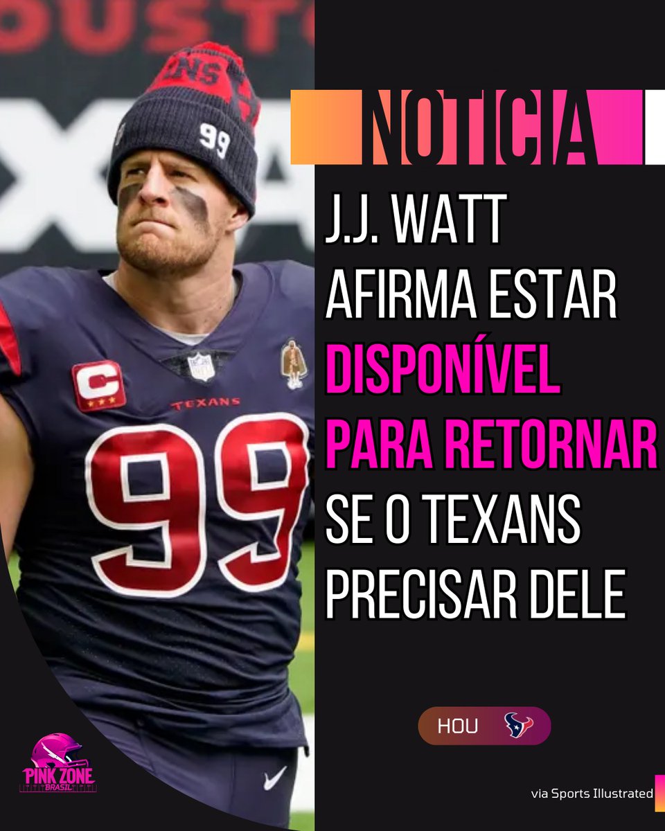 J.J. Watt diz que DeMeco Ryans ligará se for absolutamente necessário, mas acrescenta que ele não antecipa que isso aconteça porque os Texans têm uma 'equipe muito boa'.
🗞️ @sportsillustrated
#nfl #nflbrasil #futebolamericano