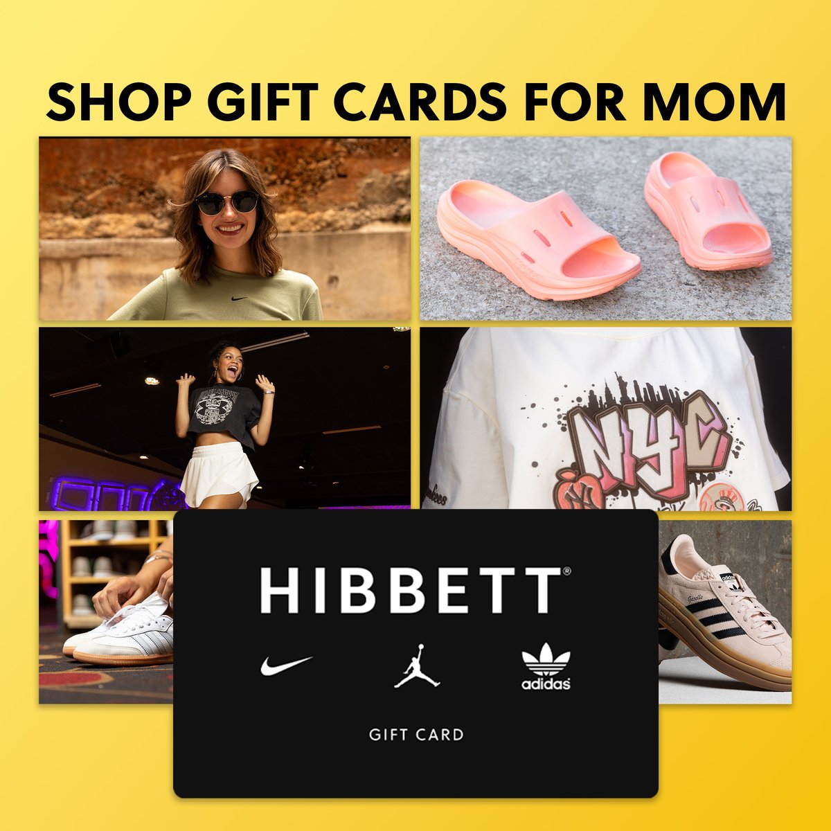 Shop Gift Cards for Mom! 💳 💳 ✨ bit.ly/3UOk4YK #MothersDay #FittedByHibbett #GiftCard