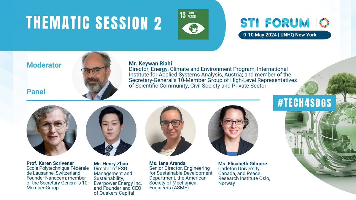 SDG13 (Climate action) – is the key to tackling today’s interconnected crises of biodiversity, pollution, inequality and poverty. Our next session explores the role of Science, Technology and Innovation in accelerating climate action. 

Catch it live: webtv.un.org
