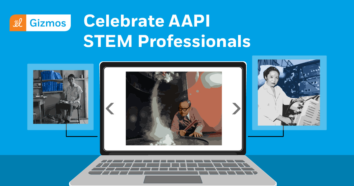 May is #AAPIHeritageMonth and the perfect time to showcase to your class the tremendous STEM contributions of Asian Americans and Pacific Islanders.💫 Dive into the innovations of AAPI STEM professionals and explore those contributions with Gizmos!🚀 bit.ly/3w96hCG